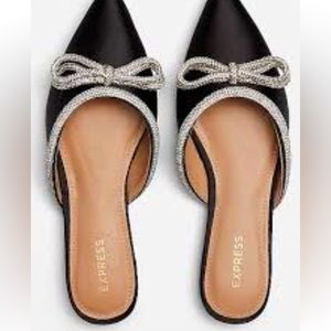 Express |  Rhinestone Embellished Bow Tie Flats
